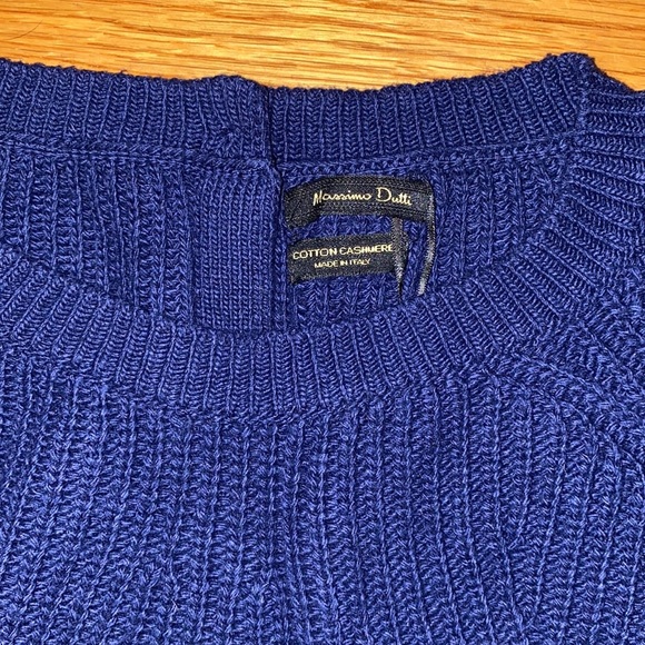 MASSIMO DUTTI BUTTON BACK COTTON CASHMERE SWEATER - Picture 6 of 10